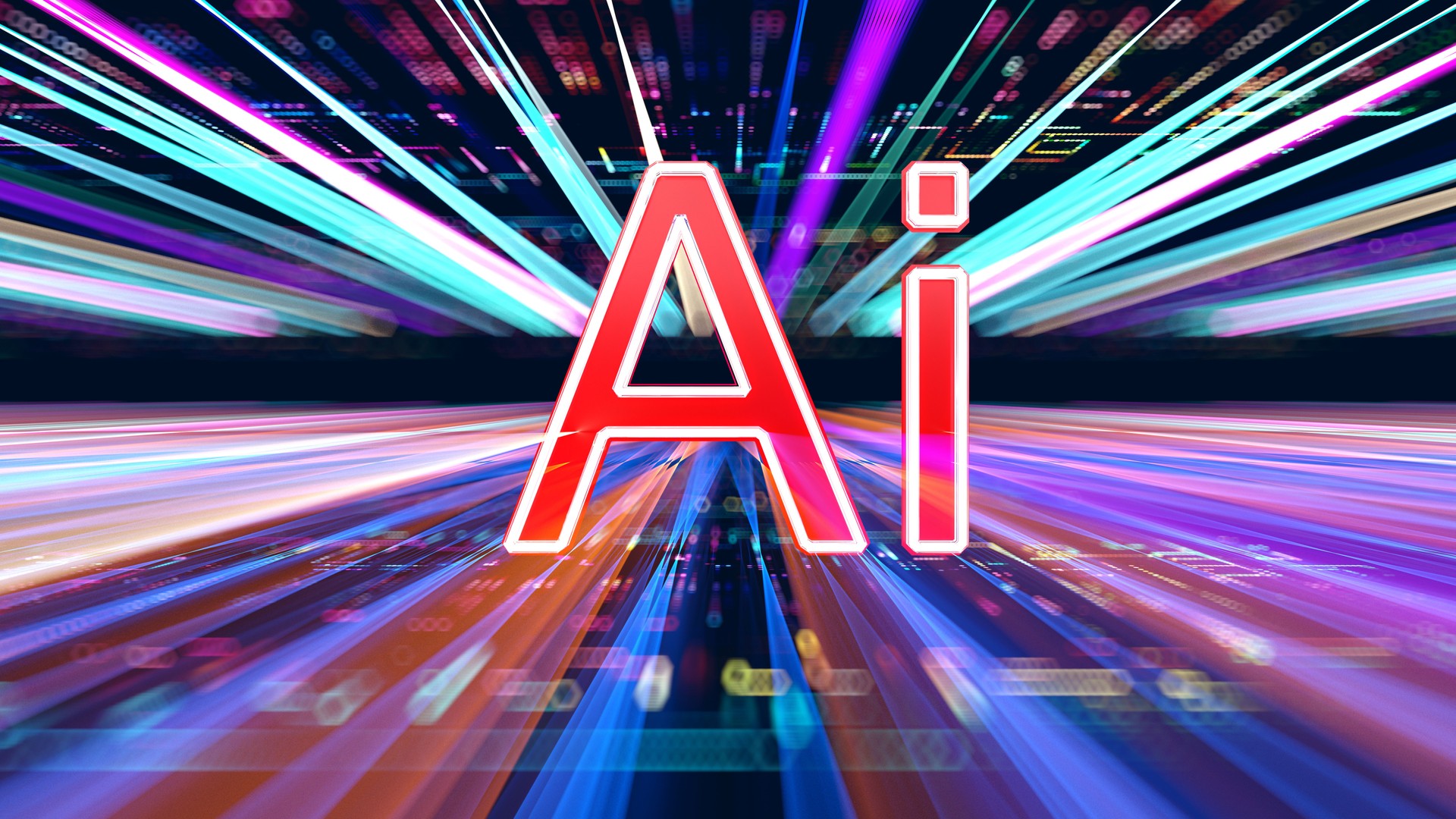 Digital  AI - Artificial Intelligence concept. Neural network. Machine Learning Concepts